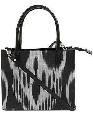 SJW BAGS LONDON 'Norfolk Ikat Bag - Black