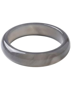 seree Moon Purple Jade Stone Bangle - Metallic