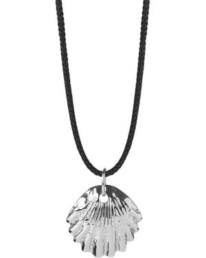Muru Shell Cord Necklace - Metallic