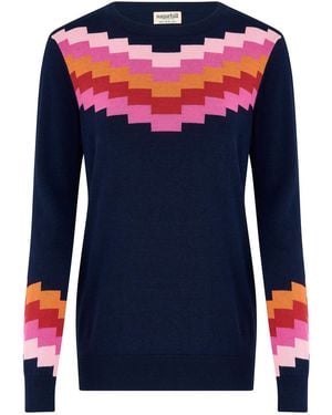 Sugarhill Rita Jumper Chevron - Blue