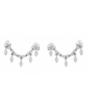 Artisan 14K Diamond Ear Jacket Earrings - Metallic