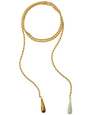 Alexie of Athens Ritual Tie Chain Lariat - Metallic