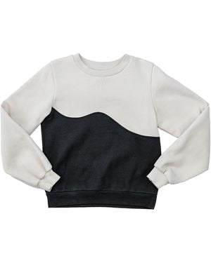 Circular Path Wave Sweatshirt - White