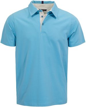 lords of harlech Pietro Knit Polo - Blue