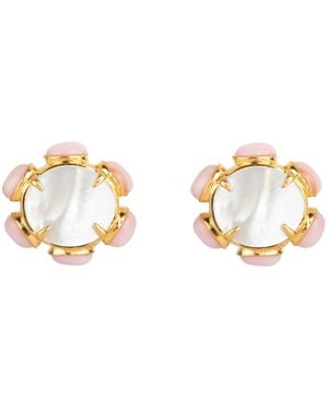 Bounkit Harriet Studs Opal Clip On - Metallic