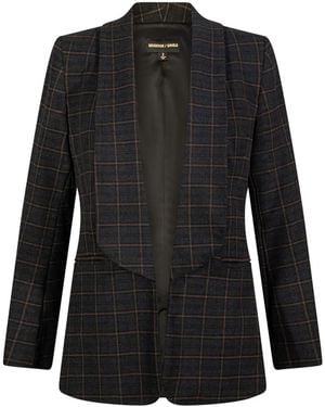 Madison / Savile Shawl Collared Boyfriend Blazer - Black