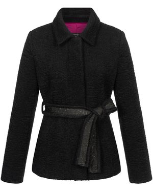 Marianna Déri Belted Bouclé Jacket - Black