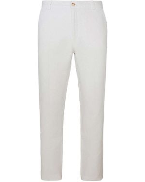 Haris Cotton Linen Trousers With Back Cargo Pockets - Grey