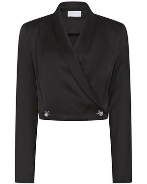 Roses Are Red Cropped Blazer - Black