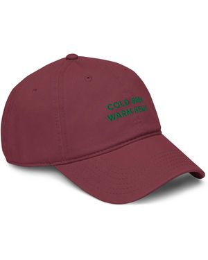 Anchor and Crew Burgundy Gustatory Cold Brew Warm Heart. Cotton Embroidered Cap