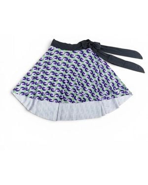 FORZA CAVALLO Yin Yang Horse Wrap Skirt - Blue