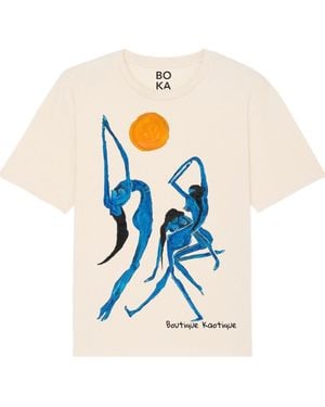 Boutique Kaotique Full Moon Party Organic Cotton Tee - Blue