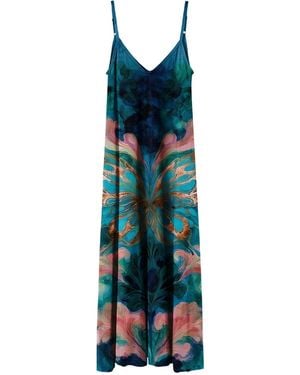 Aloha From Deer Azure Kaleidoscope Maxi Dress - Blue