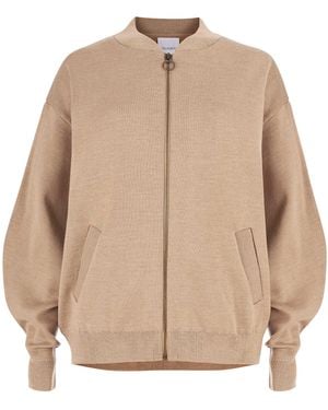 SALANIDA Neutrals Onda 100% Merino Bomber Jacket - Natural
