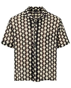 Vayla Relaxed Knitted Cotton-Blend Summer Shirt - Black