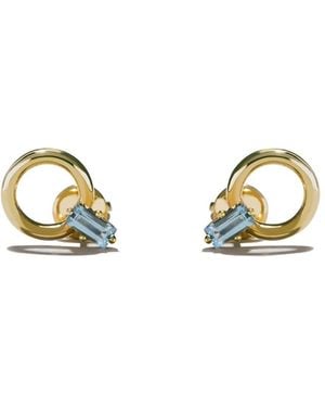 Onia Aquamarine Donut Studs - Metallic