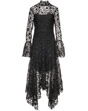 Vasiliki Atelier Leila High Neck Lace Dress - Black
