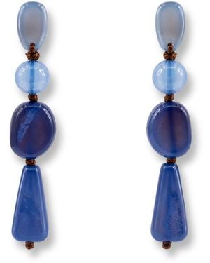 Michael Nash Jewelry Rachel Lightweight Shades Of Resin Drop Earrings - Blue