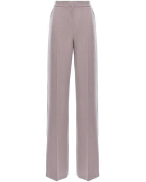 BLUZAT Neutrals Straight Pants With Stripe - Gray