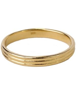 NASI SILVER Coil Band Ring - Metallic