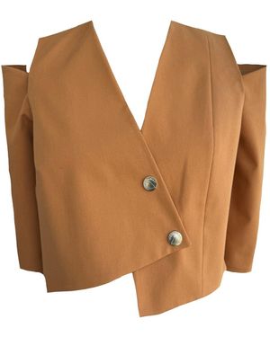 Mirimalist Moody Jacket Vest Tan - Brown