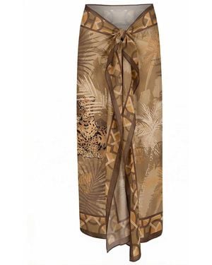 LOVEIST STORE Neutrals Savanna Leo Sarong Pareo - Natural