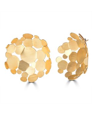 Y.han Design Brushed Bloom Earrings - Metallic