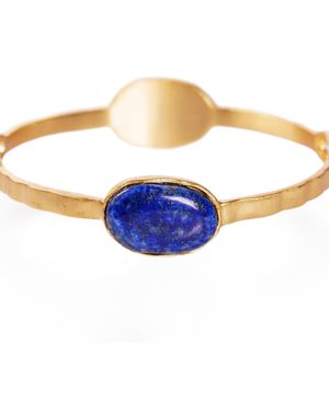 Christina Greene Deco Twin Stone Bangle - Blue