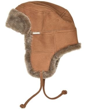 Owen Barry Sheepskin Trapper Hat Ottoman Tan Garth - Brown