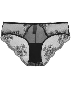 Amour D'agnette Kim Stretch Lace & Mesh Cheeky - Grey