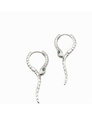 Miss Cecilia Snake Hoops - White