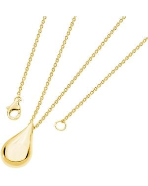 Lucy Quartermaine Large Tear Drop Pendant - Metallic