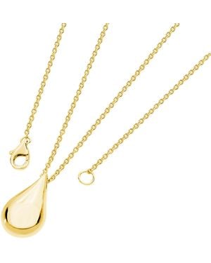 Lucy Quartermaine Large Tear Drop Pendant - Metallic