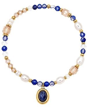 Uchi and Soto Enso Crystal Bracelet With Sodalite Charm - Blue