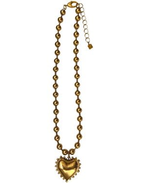 Sccollection Rosie Dotted Heart Necklace - Metallic