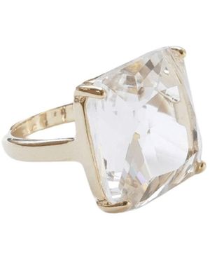 Tami&Tami Matias Clear Cube Ring - Metallic