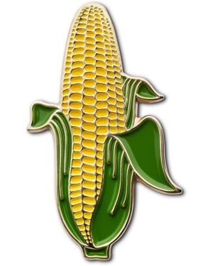 Make Heads Turn Enamel Pin Corn - Green