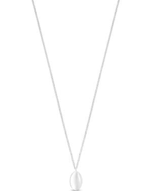 Esterah Oval Pendant Necklace - Metallic