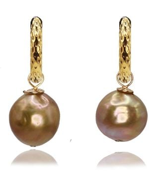Marquise Swim Rose Earrings - Metallic