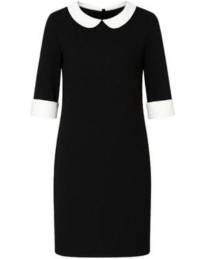 Conquista Straight Dress With Contrast Details - Black