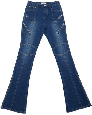 Circular Path Zelda Zipper Jean - Blue