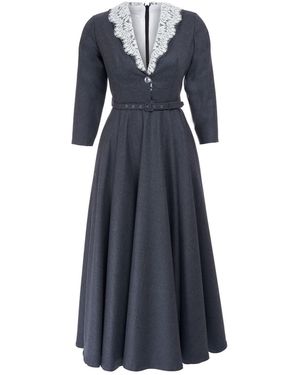 Sofia Tsereteli Formal Wool Suitdress - Blue