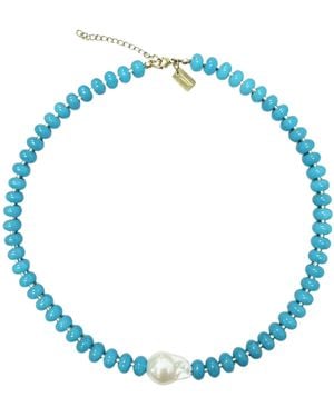 Christina Greene Calm Seas Stone Beaded Necklace - Blue