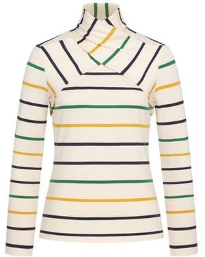 Marianna Déri Striped Shirt With Twisted Collar - White
