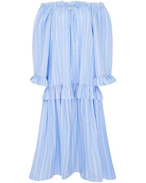 Lisa The Label Le Jardin Blossom Puff Dress - Blue