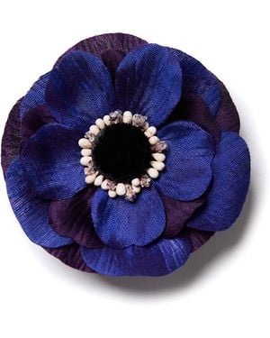 Helena Simon The Anemone Floral Brooch - Blue