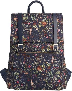 Fable England Printed Recycled Polyester Backpack - Blue