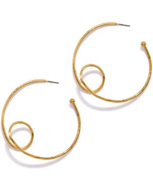Jaredjamin Loop-De-Loop Hoop Post Earrings - White