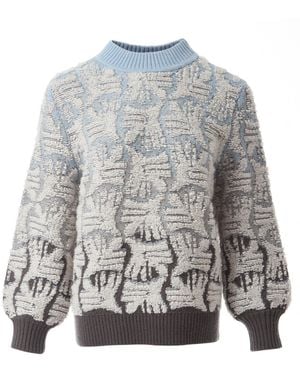 Fully Fashioning Women's Blue / White / Grey Fully Fashioning