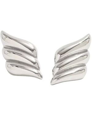 Bermuda Watch Company Annie Apple Orelia Oversized Ridge Studs - White